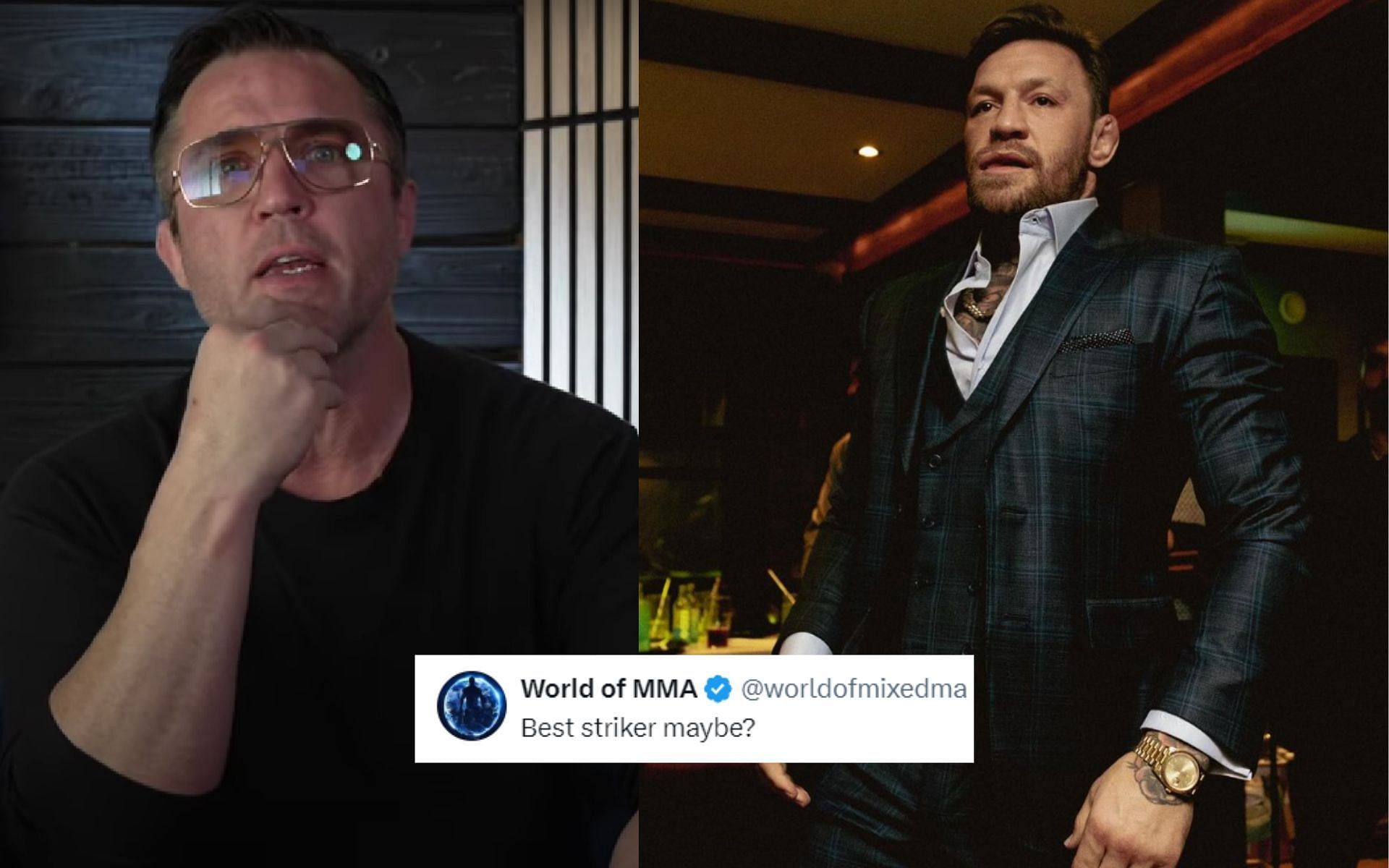 Fans react to Chael Sonnen claiming prime Conor McGregor was the best fighter.  [Images courtesy: Chael Sonnen on YouTube and @thenotoriousmma on Instagram]