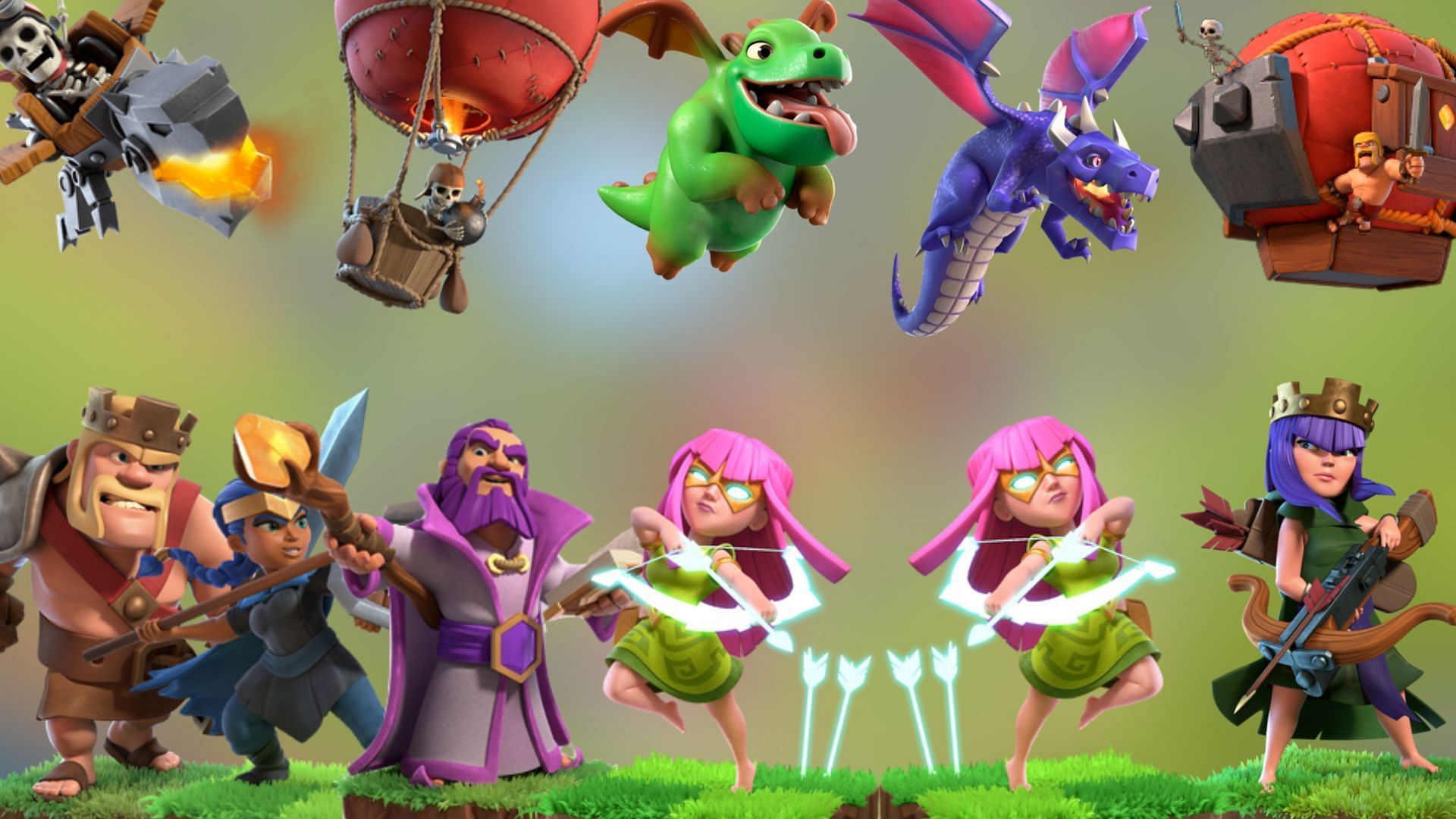 Super Archer Blimp Dragon attack (Image via SuperCell)