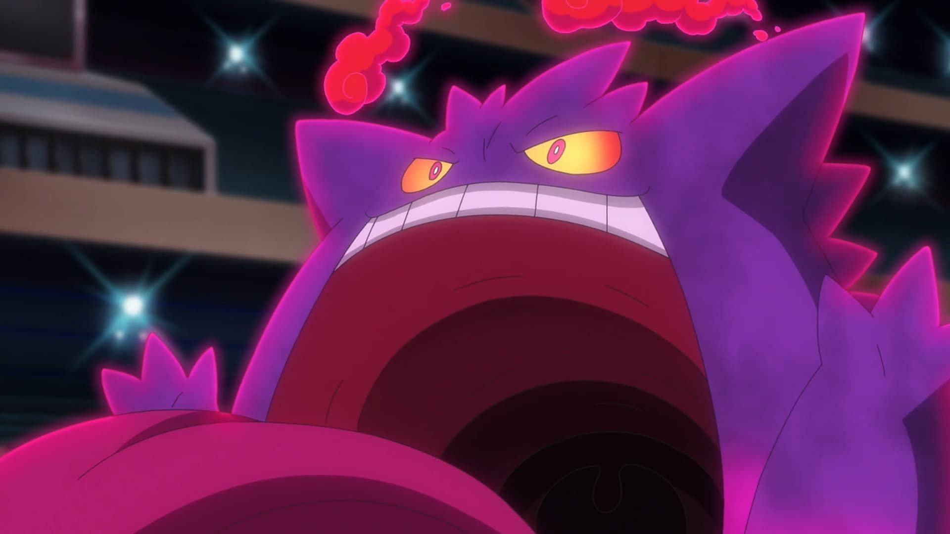 Gigantamax Gengar as seen in the anime (Image via The Pokemon Company)