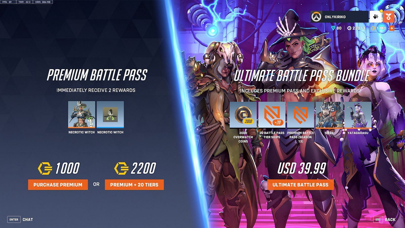 Overwatch 2 Season 13 Battle Pass different variants (Image via Blizzard)