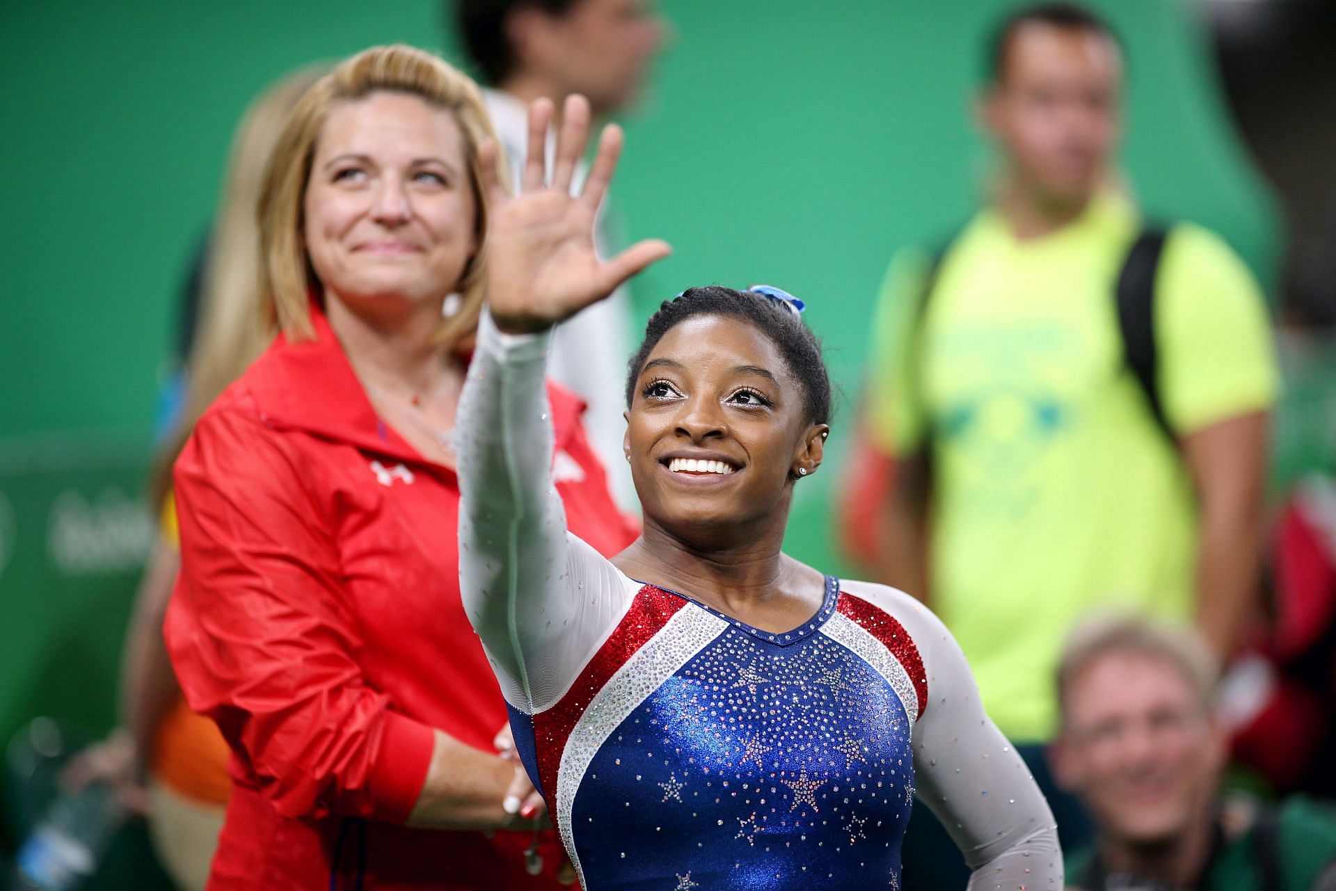 Simone Biles after winning the Individual All-Around Finals at the Rio Olympics in 2016 [Image Source: Getty]