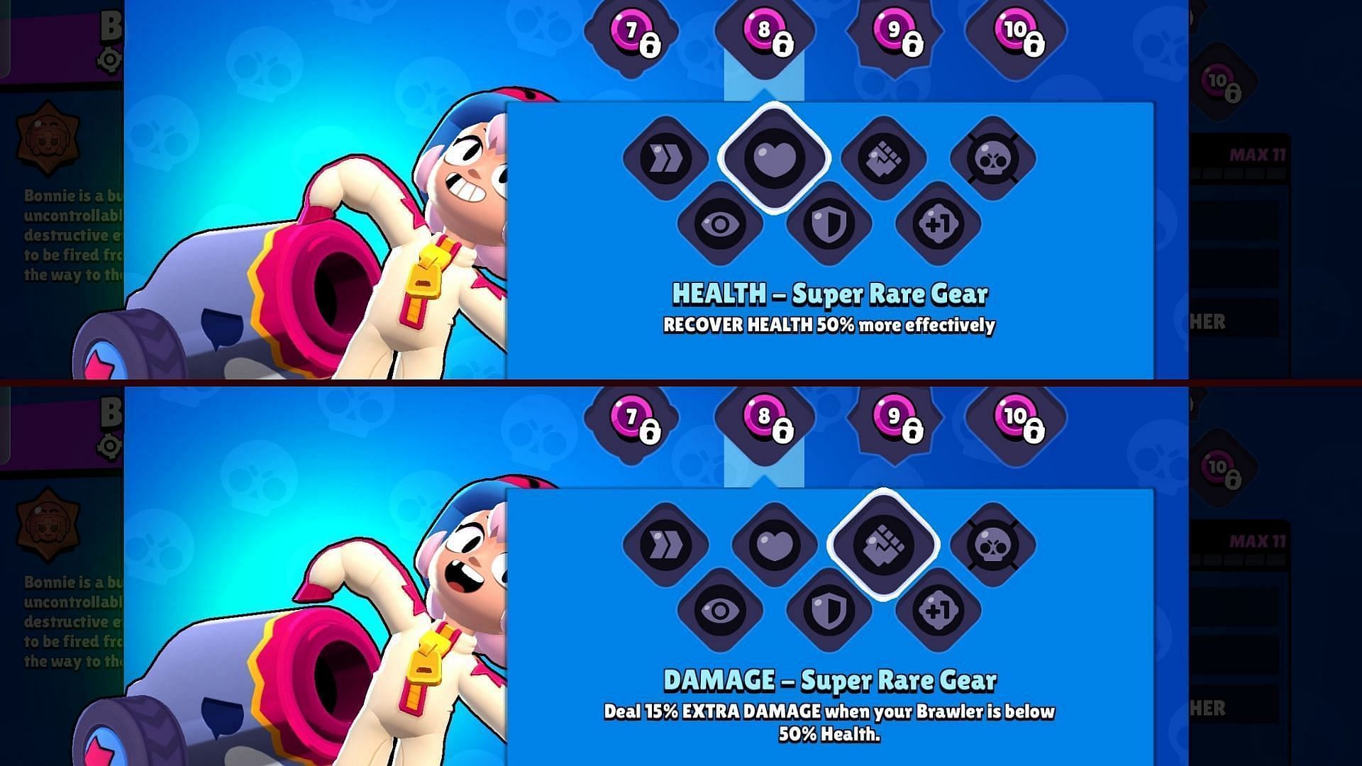 Damage and Health Gear (Image via Supercell)