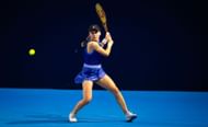 Alexandrova plays a backhand in the 2024 China Open - Day 5 - Source: Getty