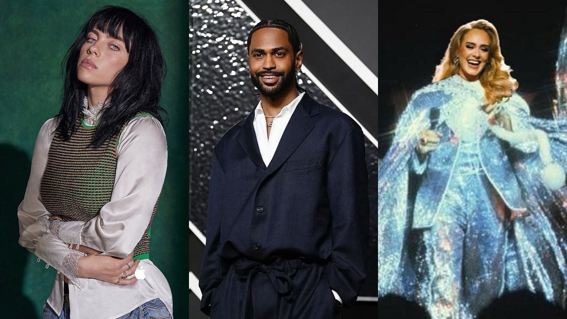 Some music artists like Billie Eilish, Big Sean and Adele have spoken out about dealing with mental health issues with to encourage others and create awareness (Image via Instagram/@billieeilish/@bigsean/@adele)