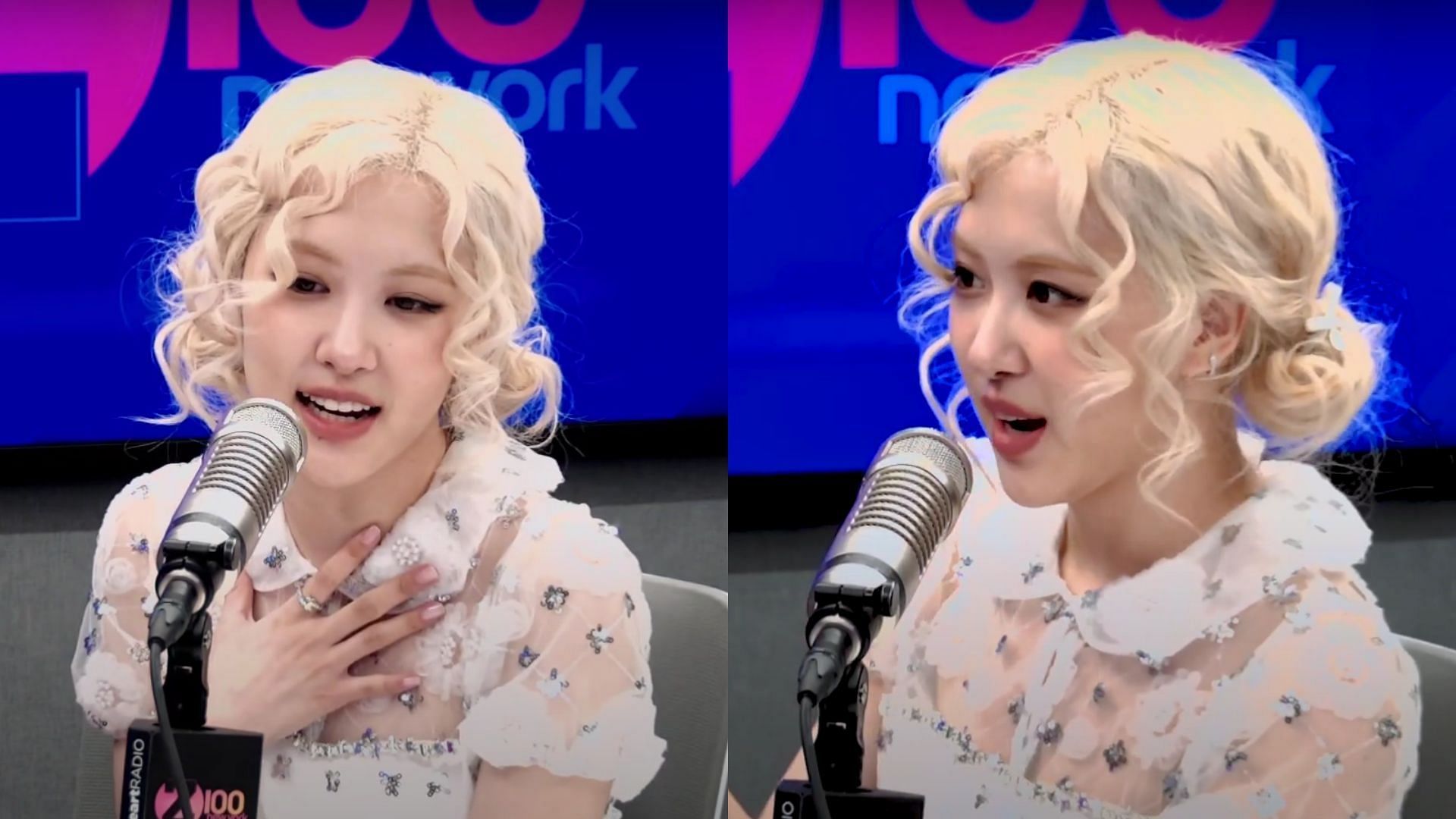 Ros&eacute; speaks up about her bandmates (Images via YouTube/Z100 New York)