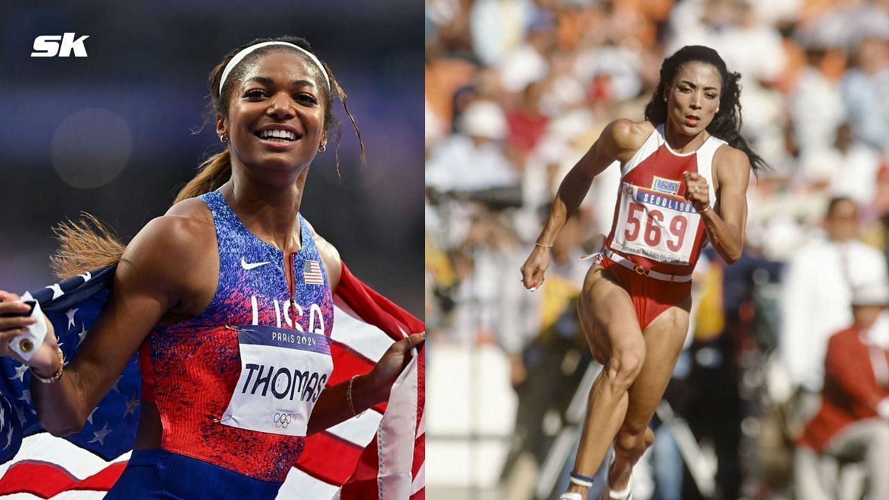 Gabby Thomas and Florence Griffith Joyner