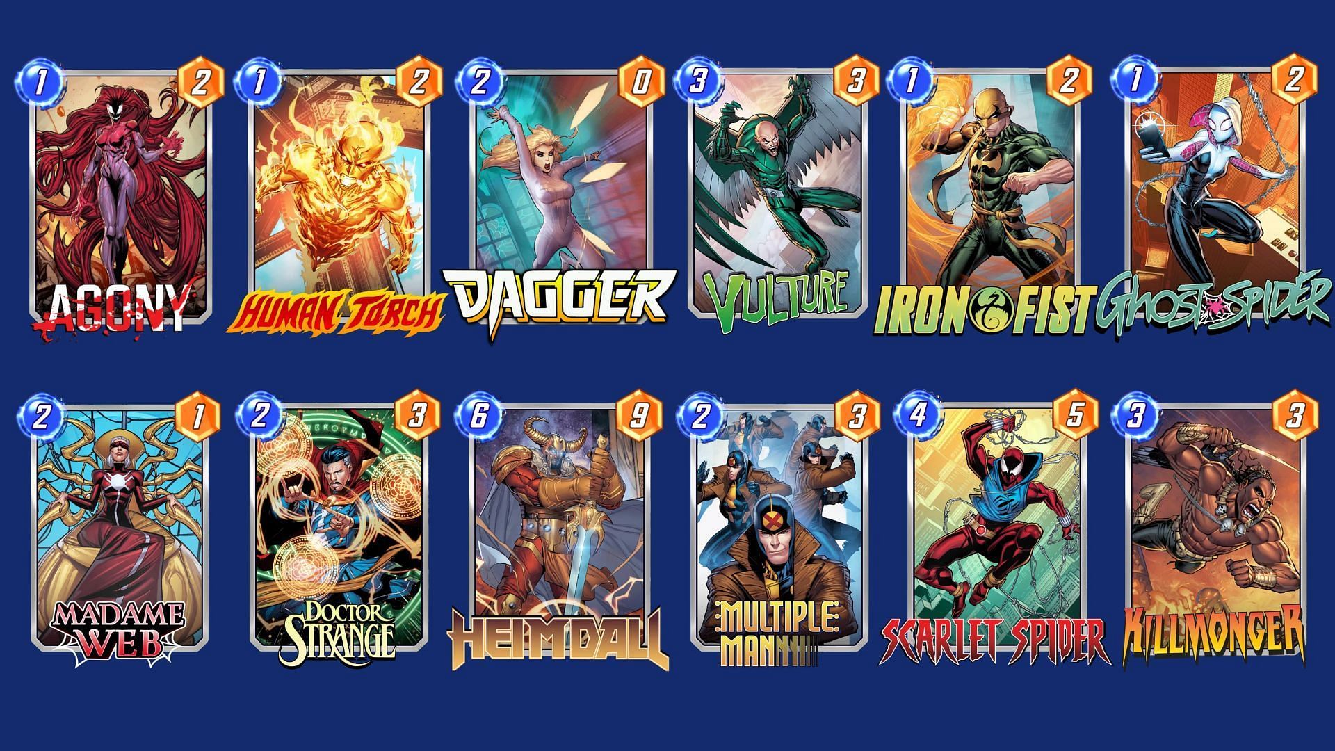 The Move Archetype Deck is another great Marvel Snap Agony deck (Image via Nuverse)