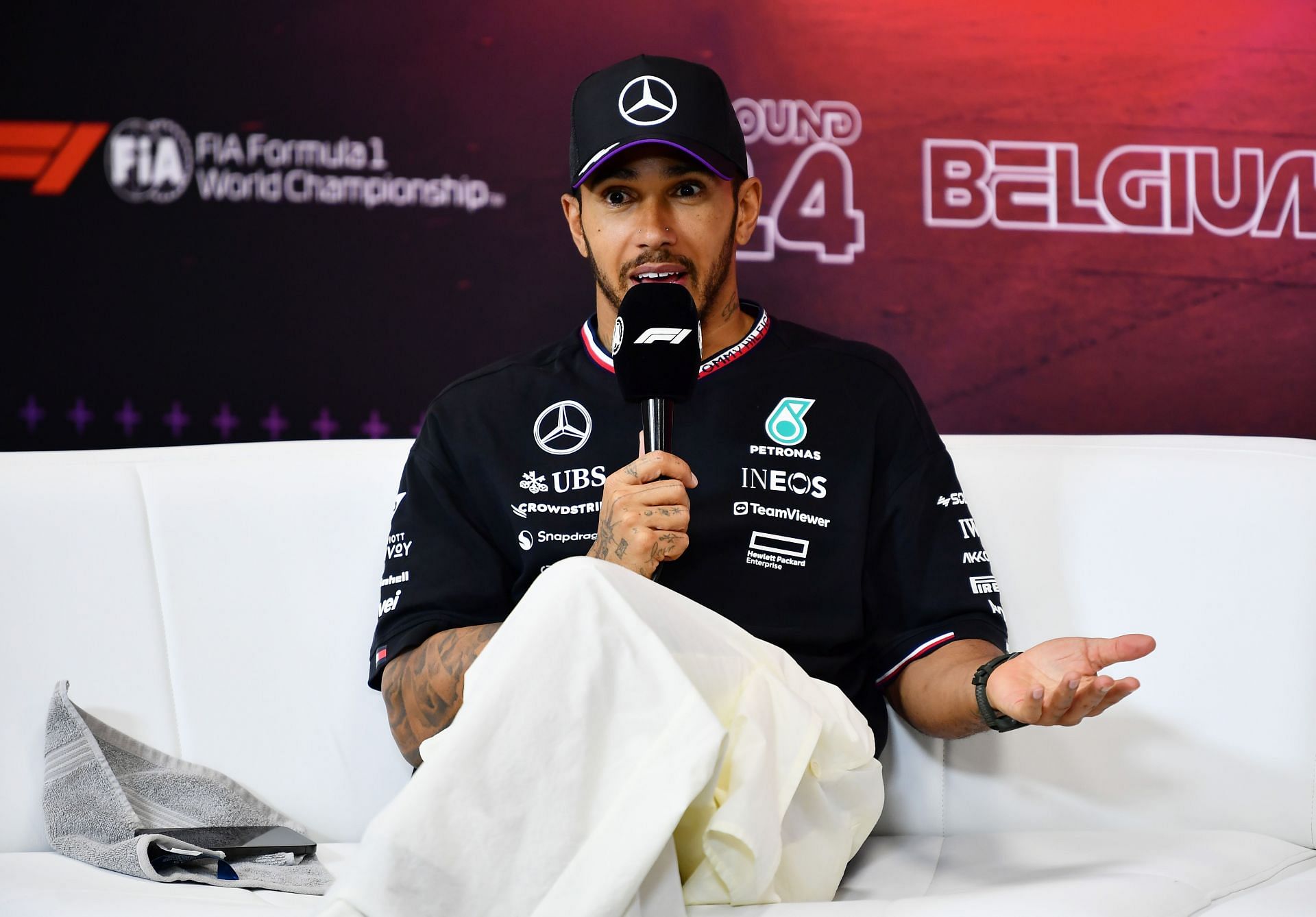 Lewis Hamilton at the 2024 Belgian Grand Prix