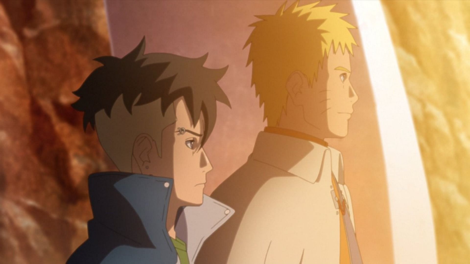 Kawaki and Naruto (Image via Studio Pierrot)