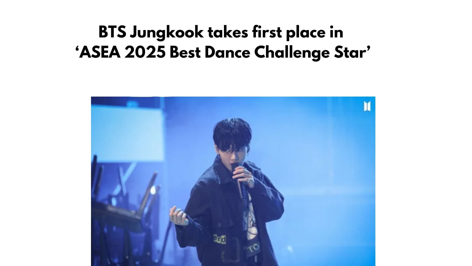 The BTS star wins a new title (Image via Naver)