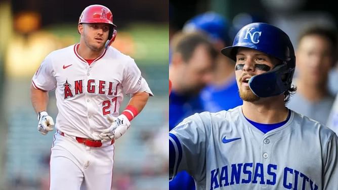 Mike Trout promotes his baseball card; meanwhile, Bobby Witt Jr. uses custom cards for groomsman invitations