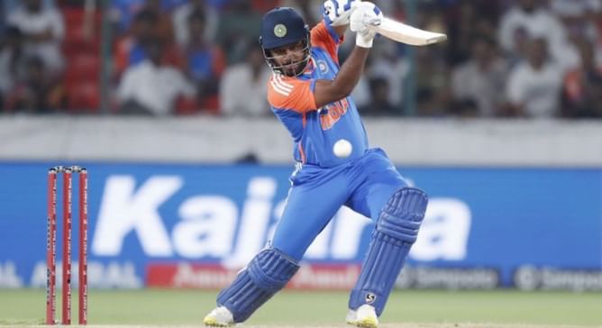 [Watch] Sanju Samson hits Taskin Ahmed for 4 boundaries in a row in 2024 IND vs BAN 3rd T20I