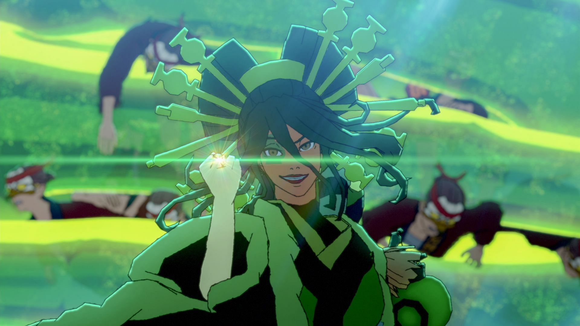 Green Lantern as seen in Batman Ninja vs. Yakuza League (Image via Kamikaze Douga)