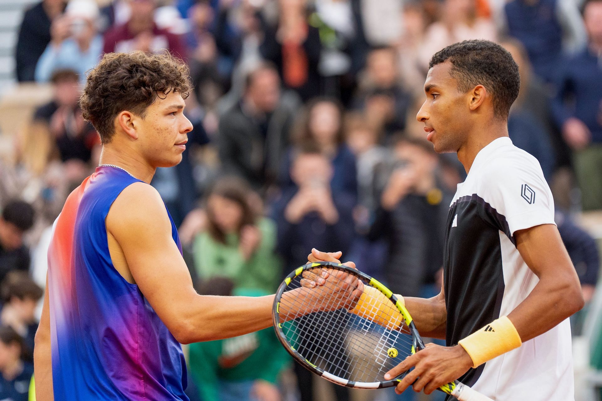 Ben Shelton and Felix Auger-Aliassime at the French Open 2024. (Photo: Getty)