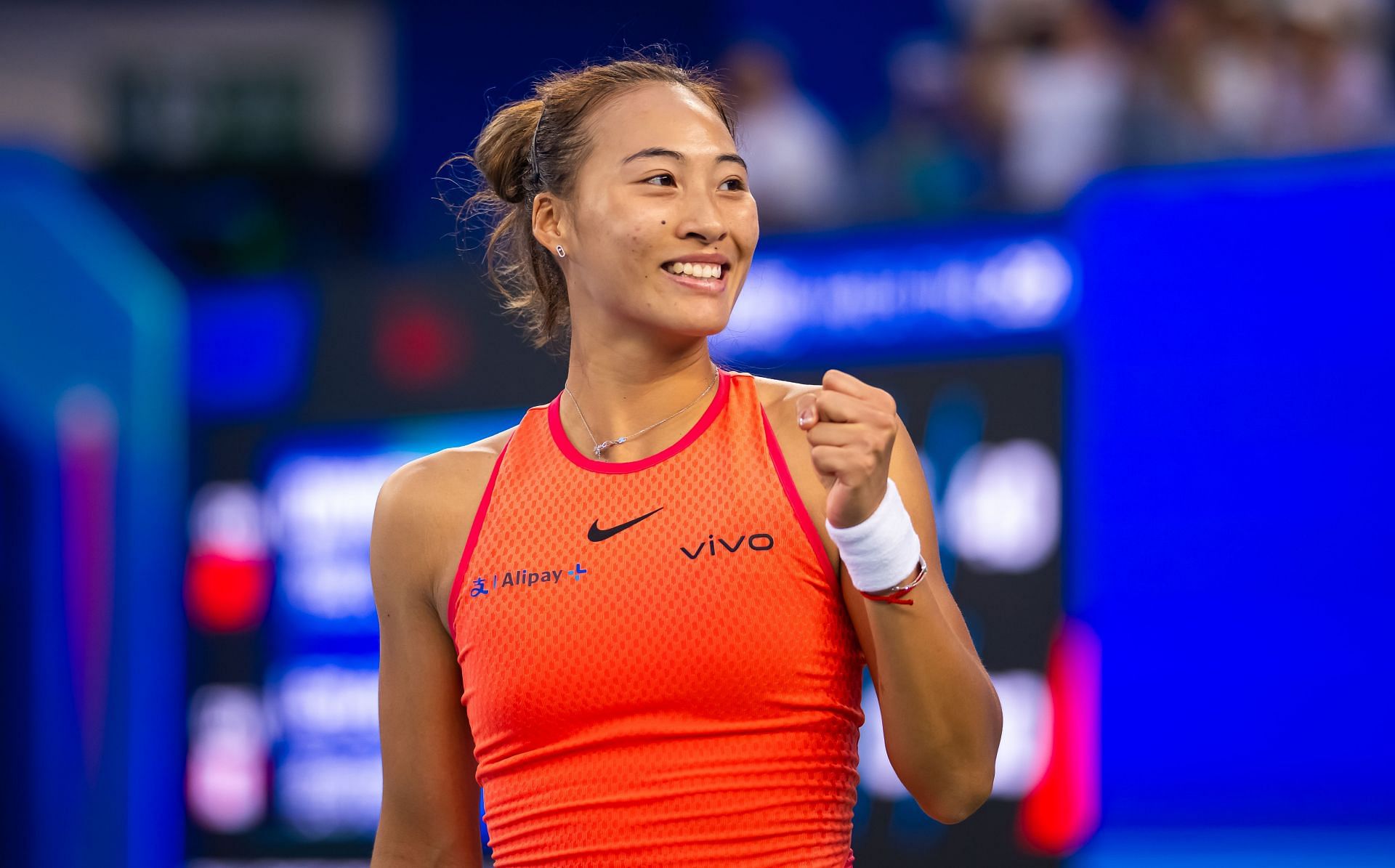 Zheng Qinwen at the Wuhan Open 2024. (Photo: Getty)