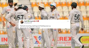"Black day for Pakistan cricket" - Fans react after Shan Masood and company lose to England by an innings and 47 runs in 1st Test