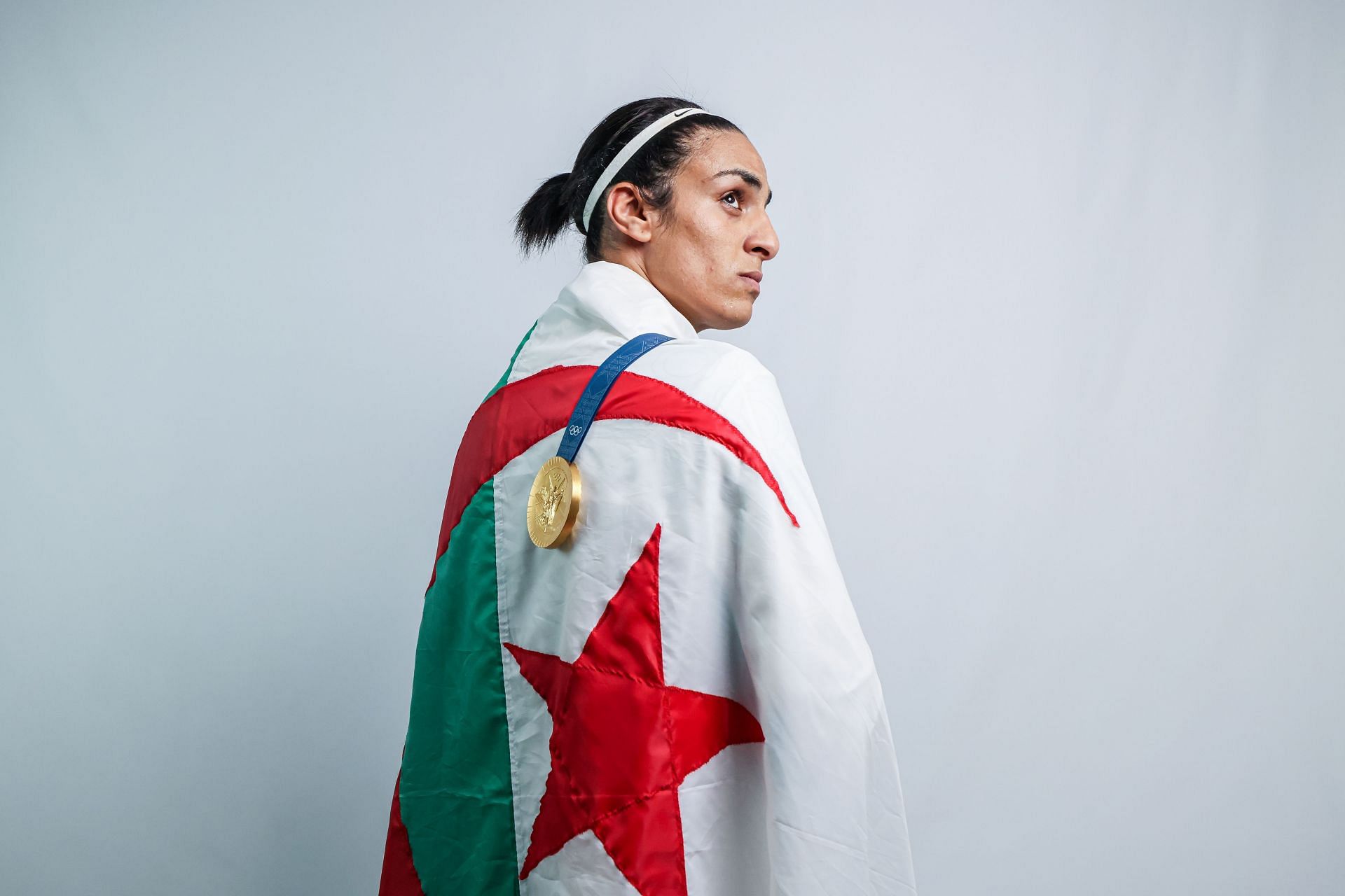 Imane Khelif of Algeria posing with her gold medal after winning the Paris Olympics [Image Source : Getty]