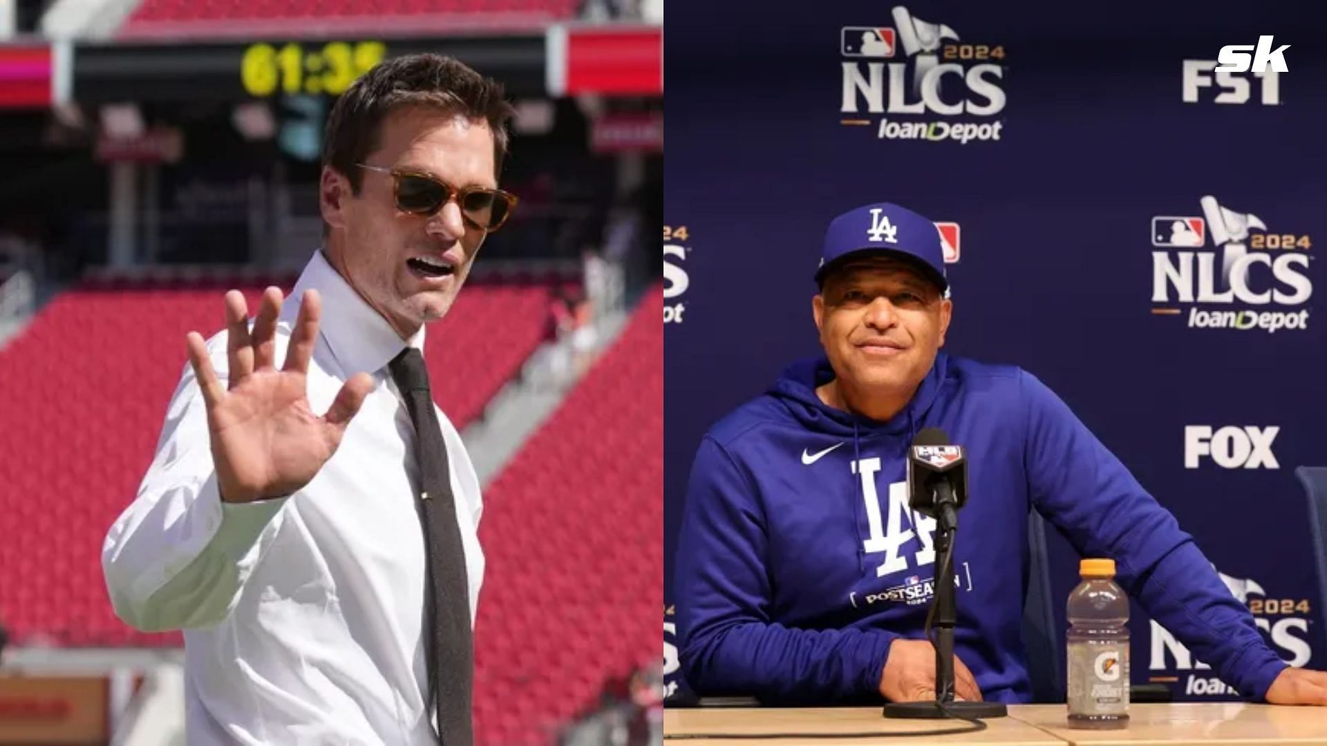 NFL Legend Tom Brady &amp; Los Angeles Dodgers Manager Dave Roberts