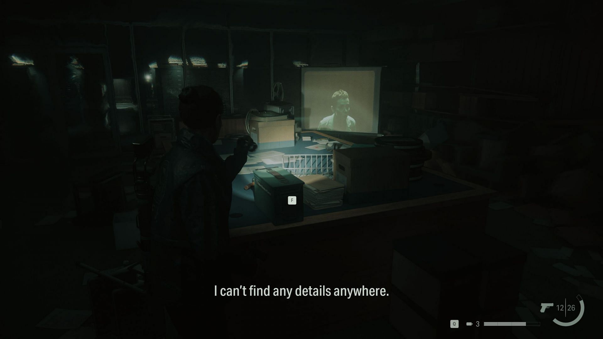 The light switch cord is located in this office in Alan Wake 2 The Lake House (Image via Remedy Entertainment)