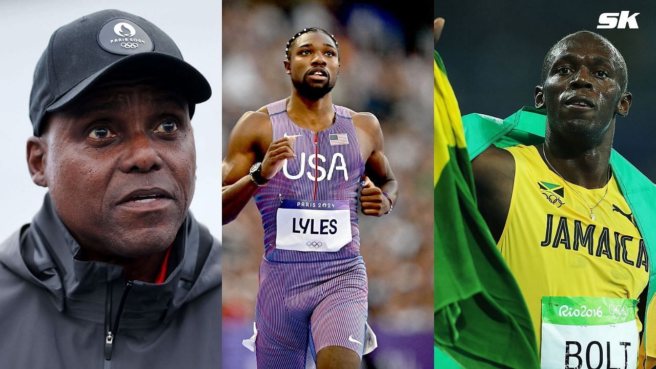 Carl Lewis, Noah Lyles, and Usain Bolt