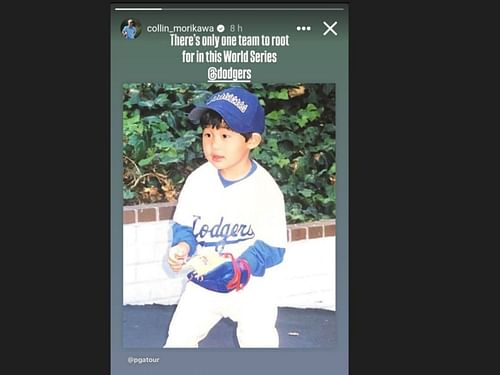 Collin Morikawa shares his childhood photograph (Image via instagram@Collin_Morikawa)