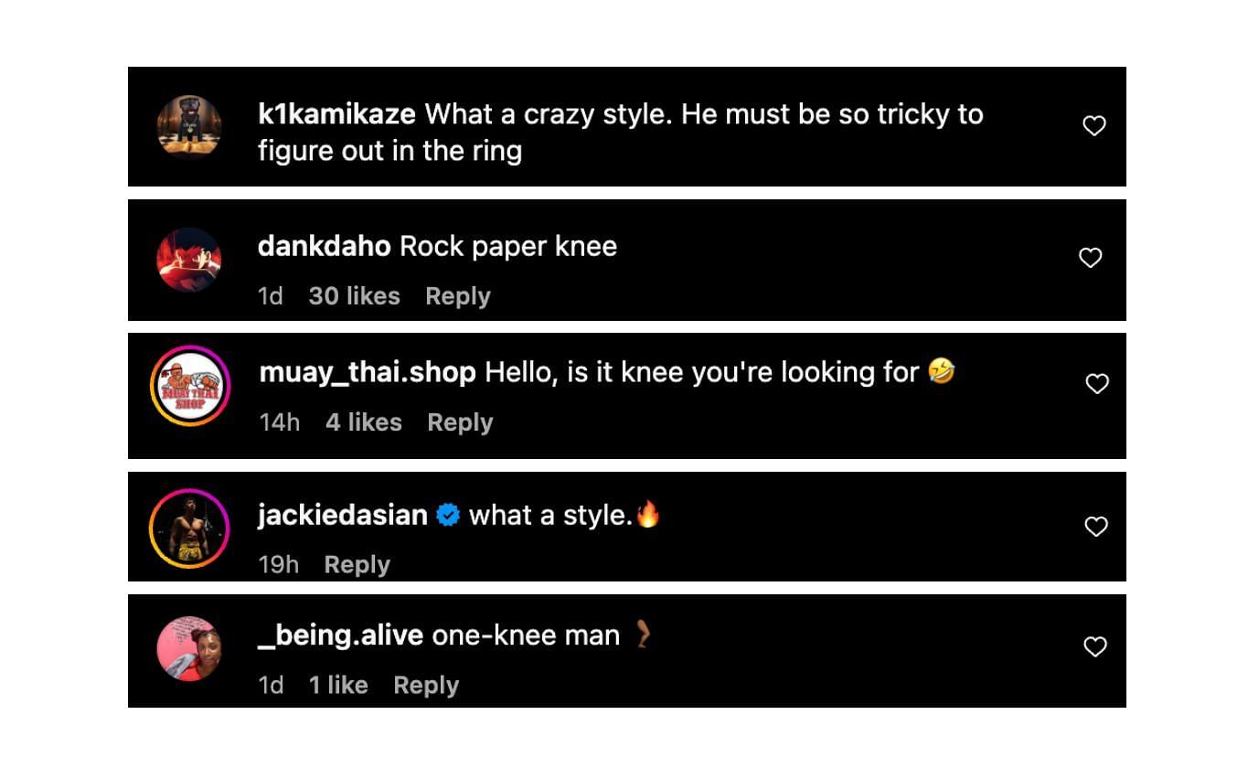 Screenshot of fans&#039; comments. [ONE Championship/Instagram, screenshot]