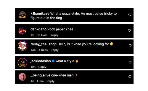 Screenshot of fans' comments. [ONE Championship/Instagram, screenshot]