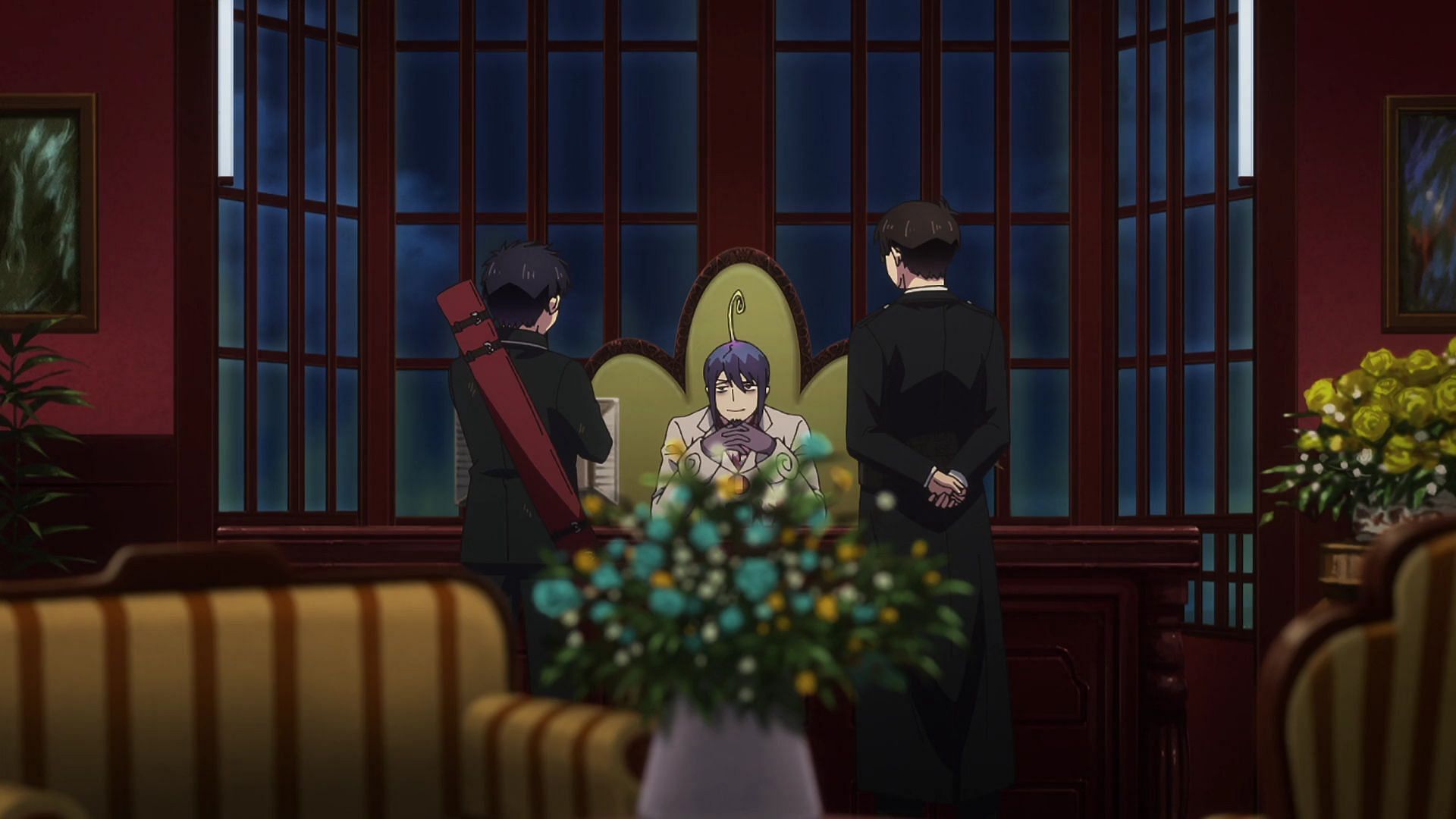 Rin and Yukio in Mephisto&#039;s office (Image via Studio VOLN)