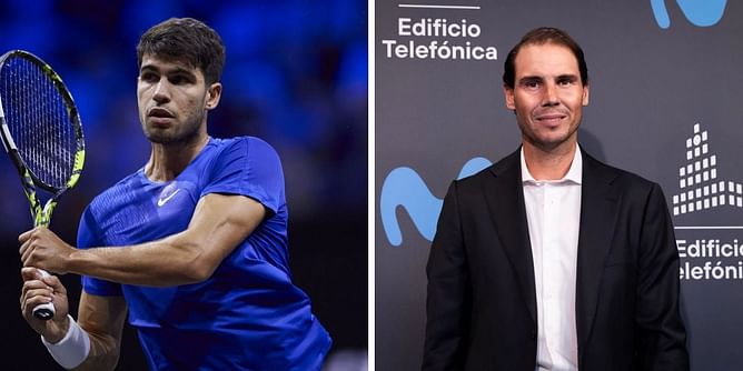 WATCH: Carlos Alcaraz & team turn emotional after finding out about Rafael Nadal's retirement announcement for the first time at Shanghai Masters