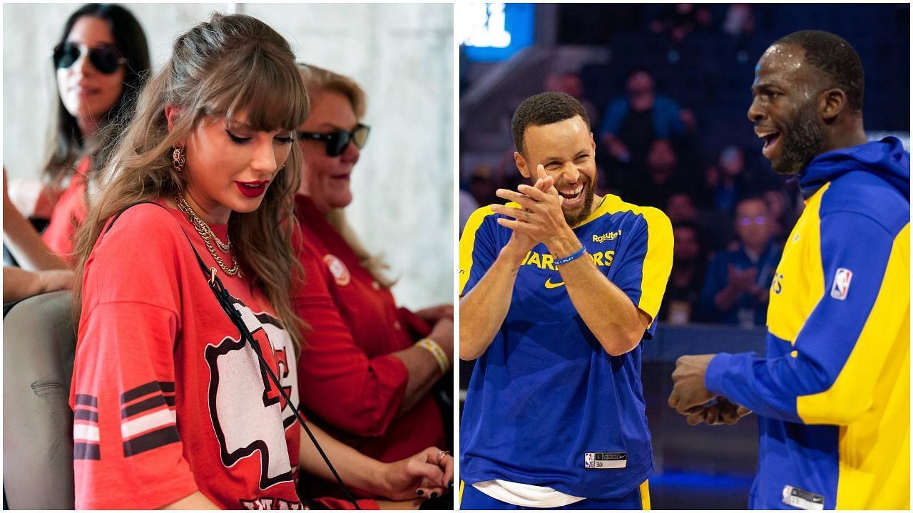 Steph Curry and Draymond Green bop to Taylor Swift