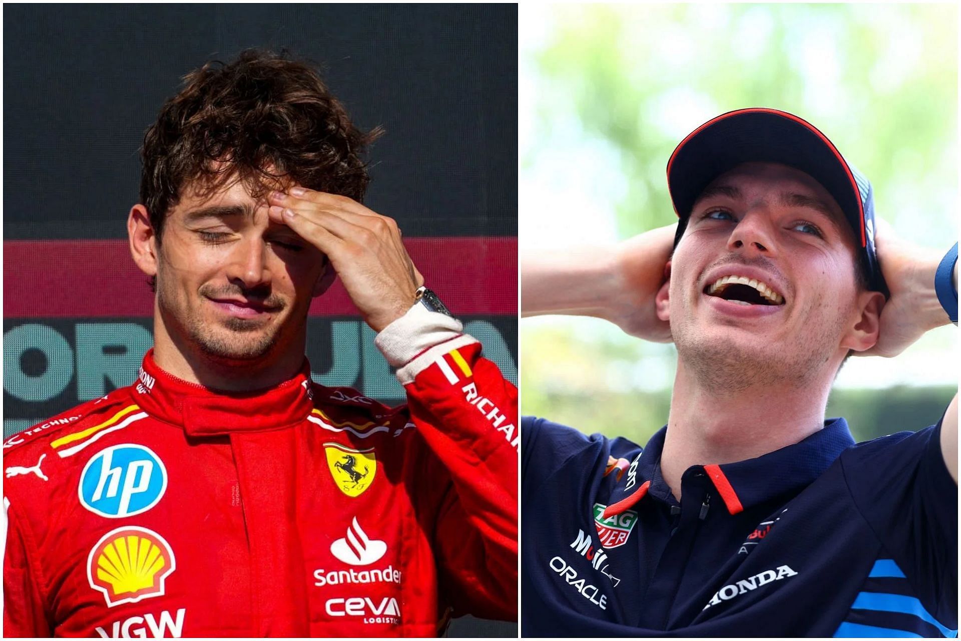 Charles Leclerc (L) and Max Verstappen (R) (Images via Getty)