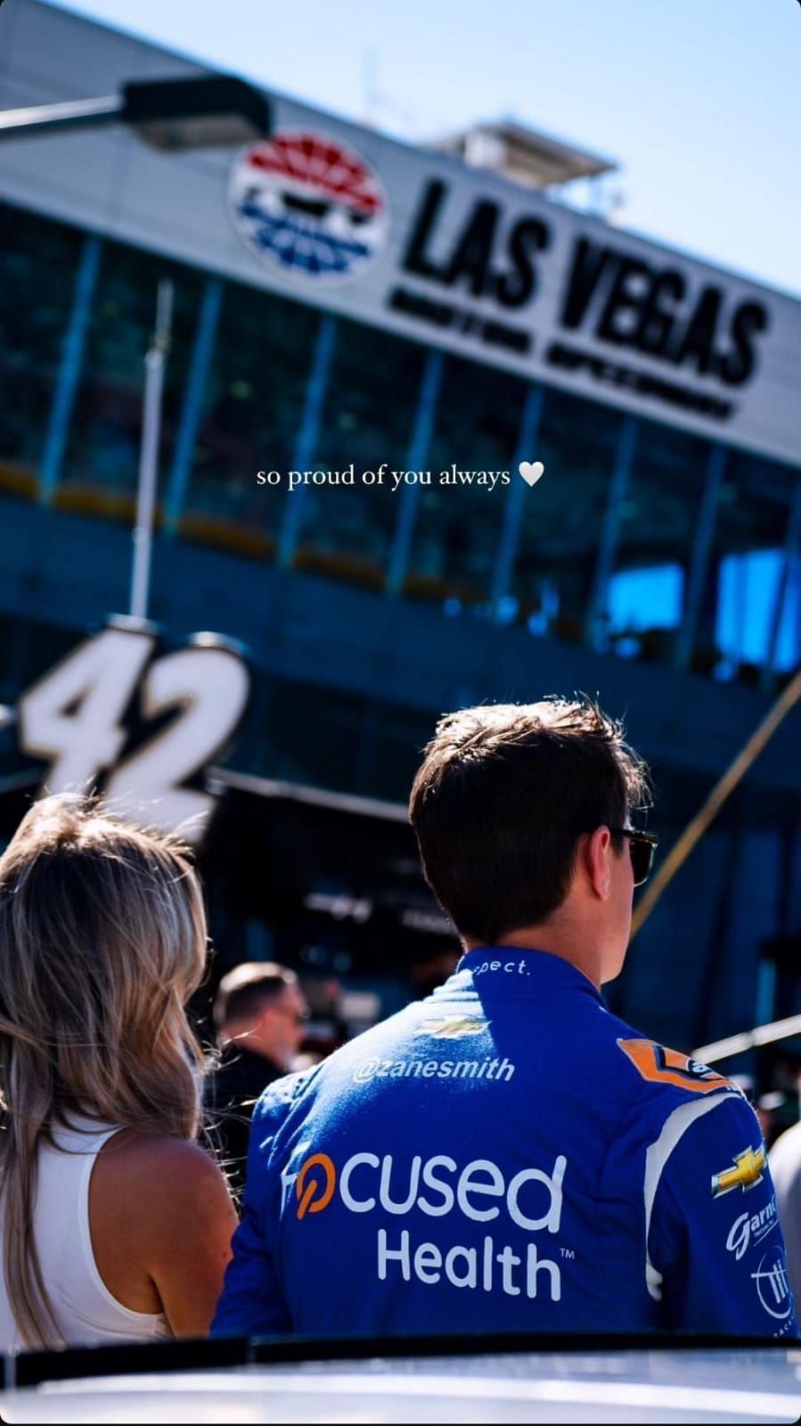 McCall with Smith in the pits (Source: McCall&#039;s Instagram Story)