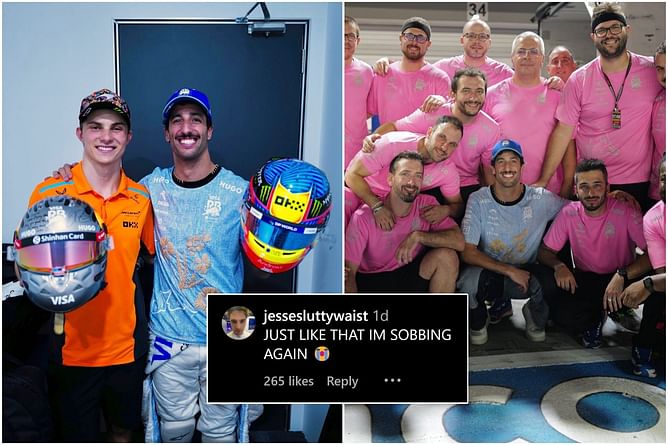 "Just like that I'm sobbing again": Fans react to Daniel Ricciardo's behind-the-scenes photos of his last F1 Singapore GP