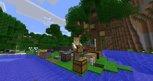 The Carry On mod lets you carry items (Image via Curseforge/Tschipp || Mojang Studios)