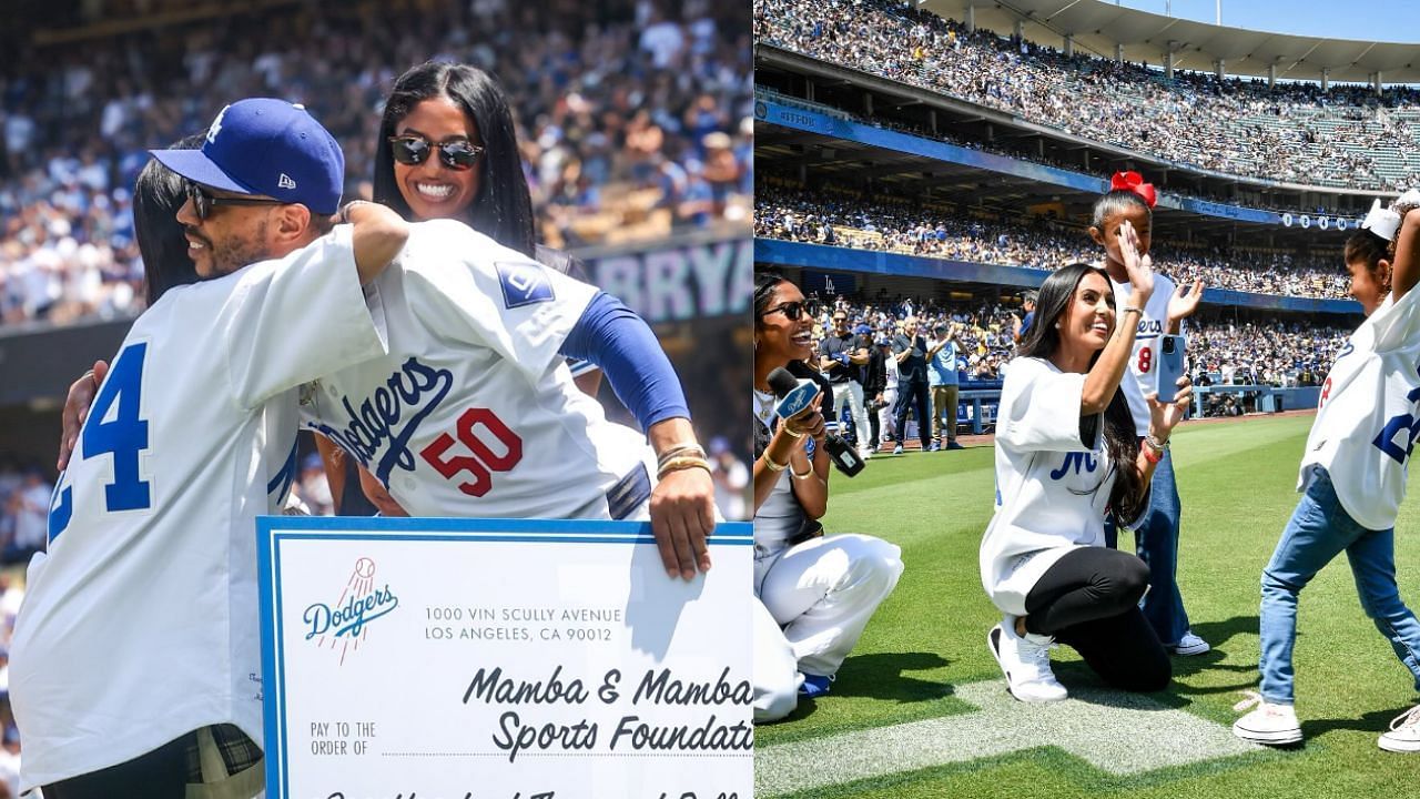 The LA Dodgers continue to support Kobe Bryant's foundation. [photo: @vanessabryant/IG]