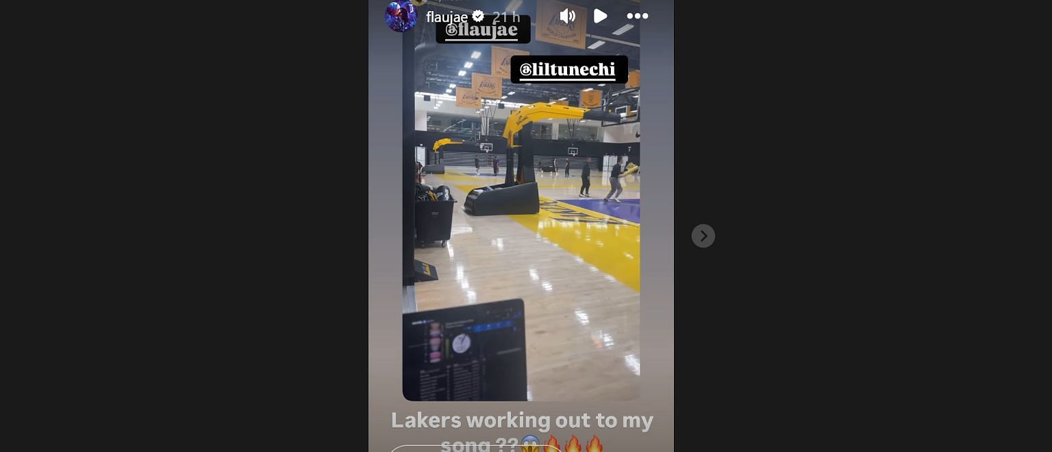 Flau&#039;jae Johnson was flattered by her viral song being a part of the Los Angeles Lakers&#039; training session.