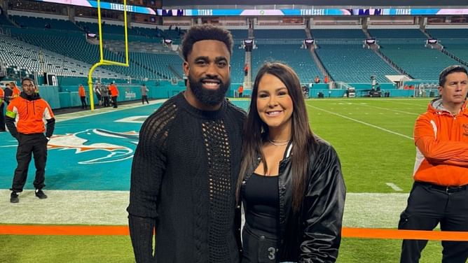 "She's garbage": Dolphins RB Raheem Mostert's wife Devon attacks Kamala Harris over 'bulls**t' Hurricane Milton blame game