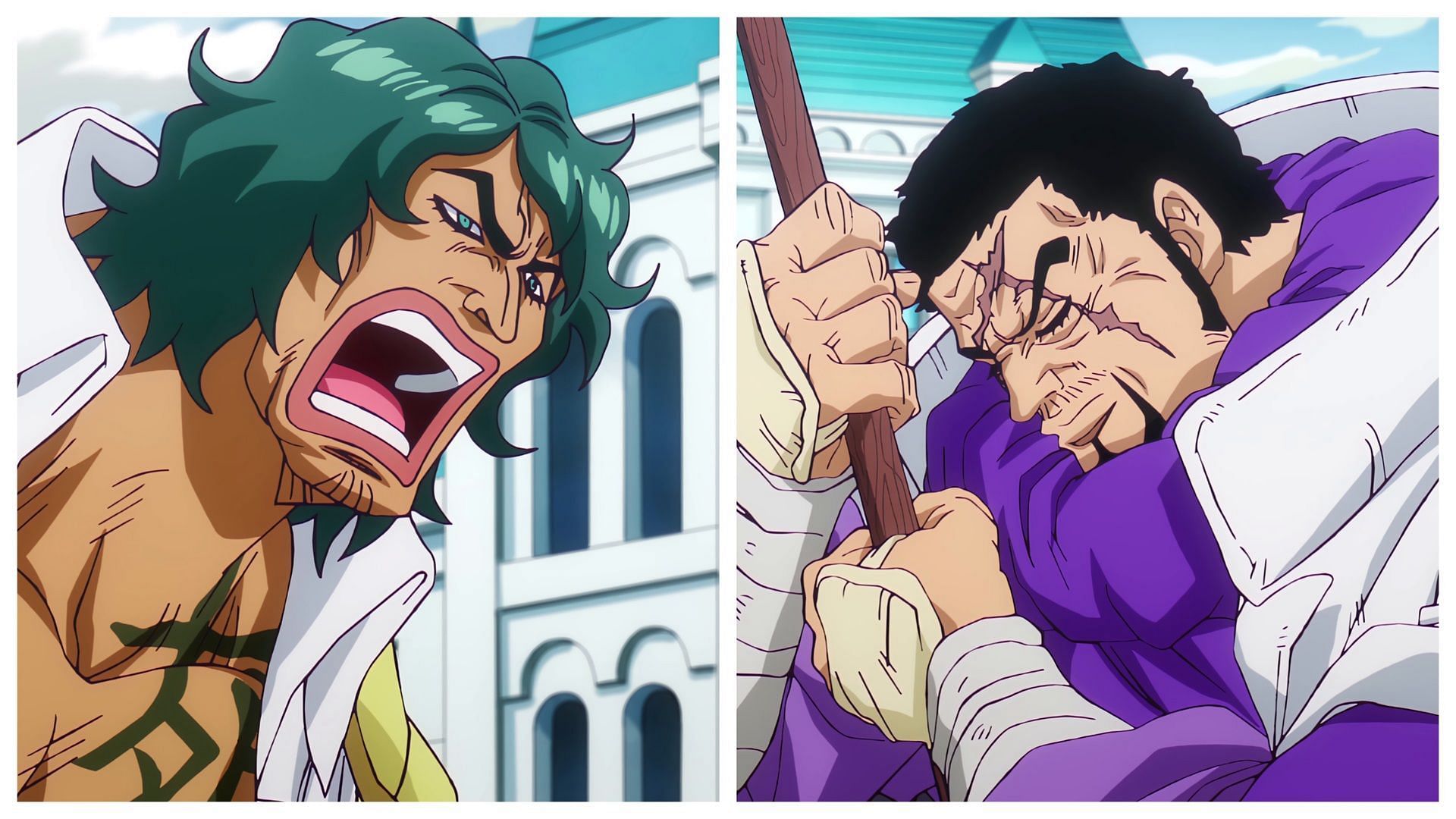 Fujitora and Ryokugyu as seen in One Piece episode 1119 (Image via Toei Animation)