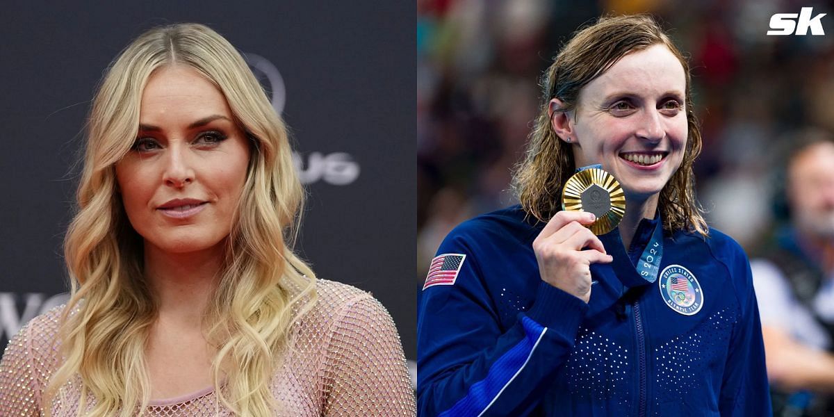 Lindsey Vonn praises the most decorated American female Olympian Katie Ledecky. (Images by Getty)