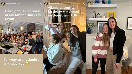Jan Jensen Instagram story with the former Hawkeyes (Credits: Instagram/@janjensen13)