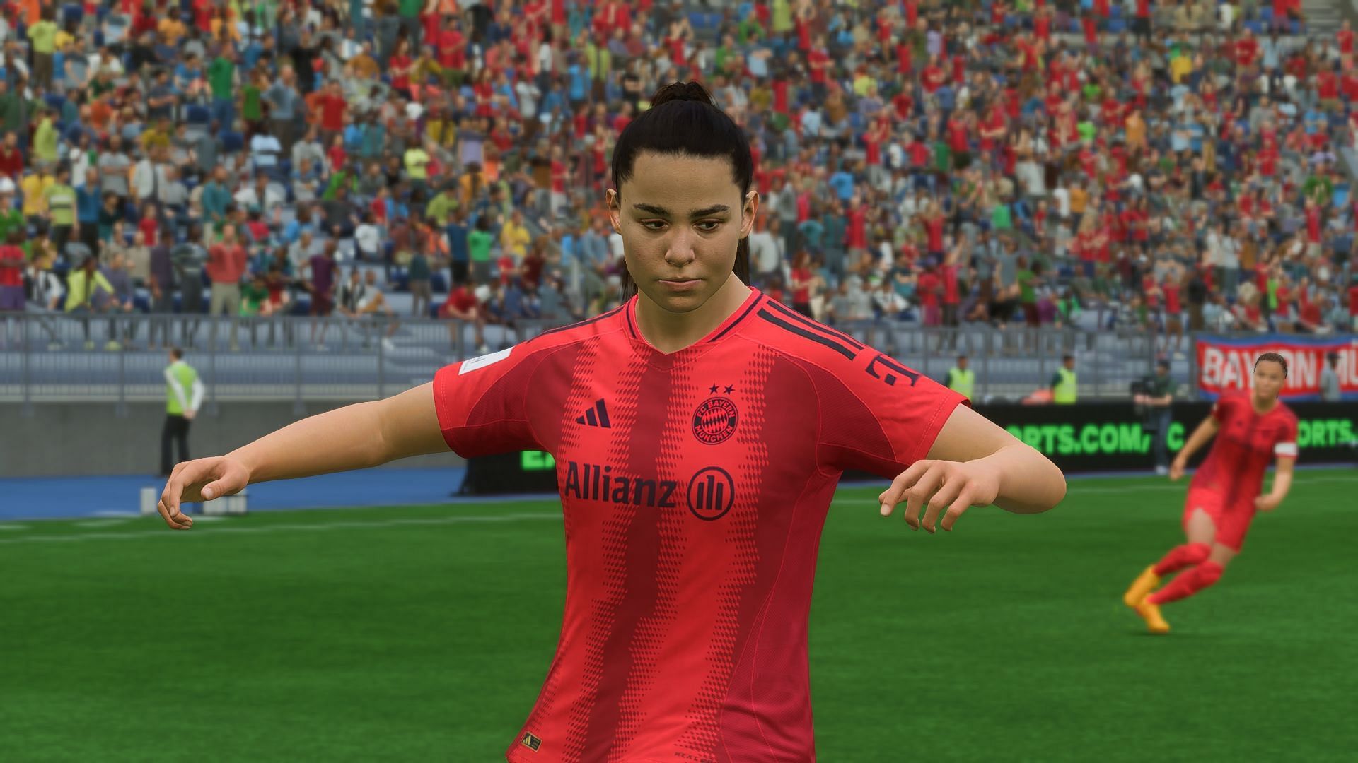 Lena Oberdorf in Bayern&#039;s jersey (Image via EA Sports)