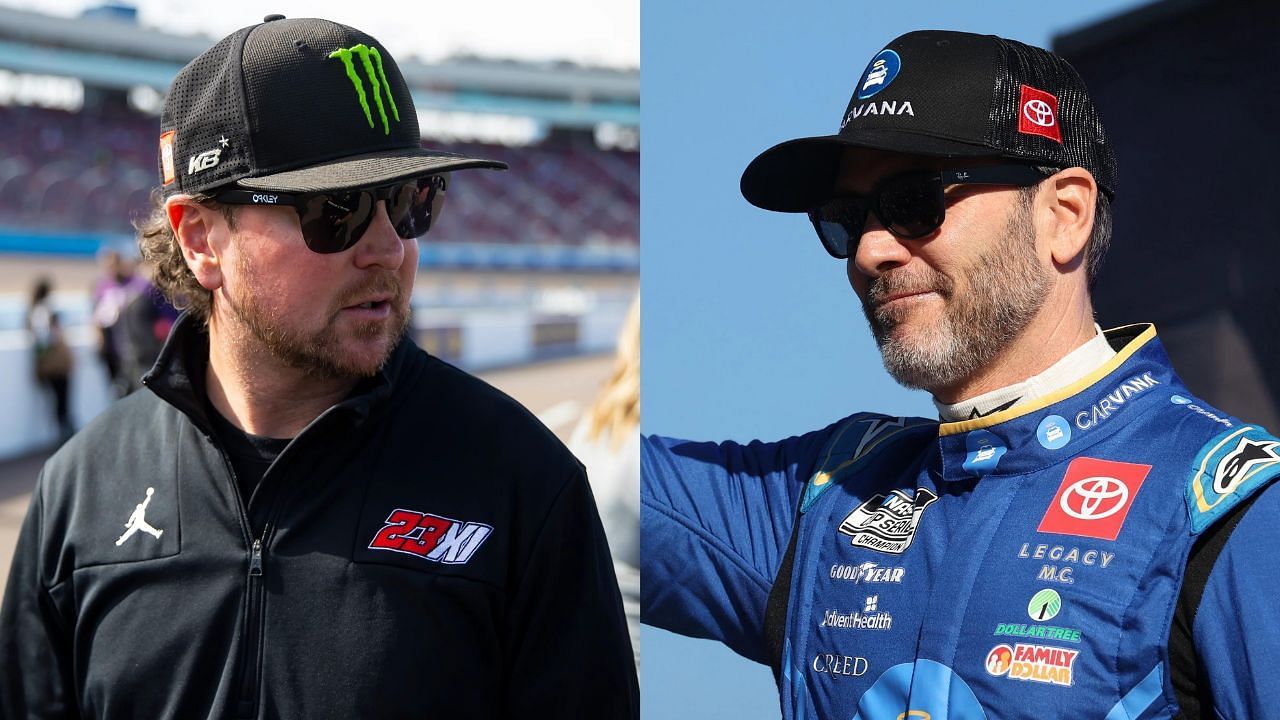 Kurt Busch and Jimmie Johnson