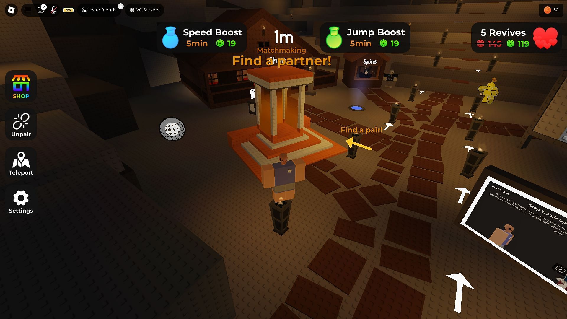 The spawn point in Grab! (Image via Roblox)