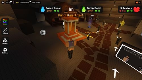 The spawn point in Grab! (Image via Roblox)