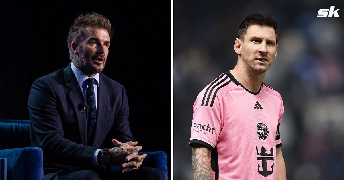 Inter Miami co-owner David Beckham (left) &amp; Lionel Messi (right)