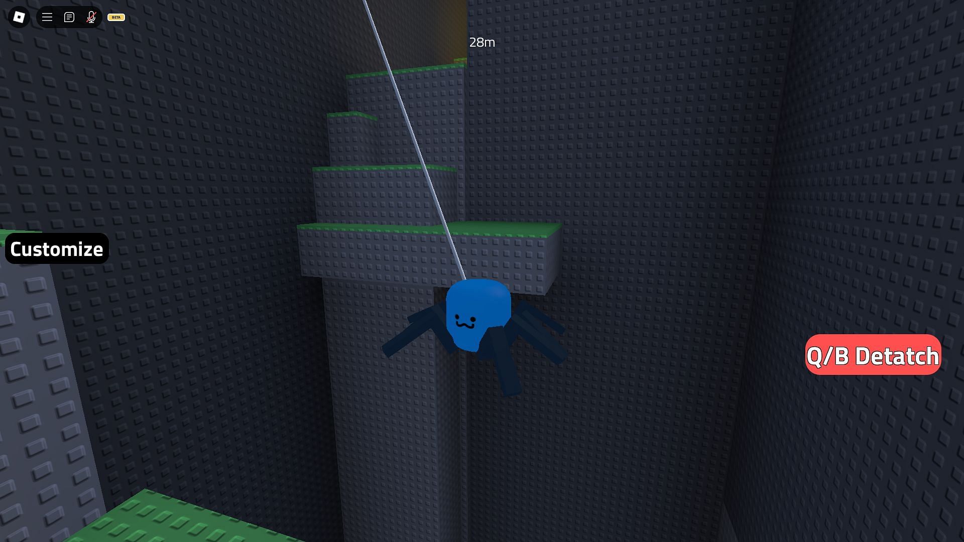 Gameplay screenshot from Roblox Obby but you&#039;re a Spider (Image via Roblox)