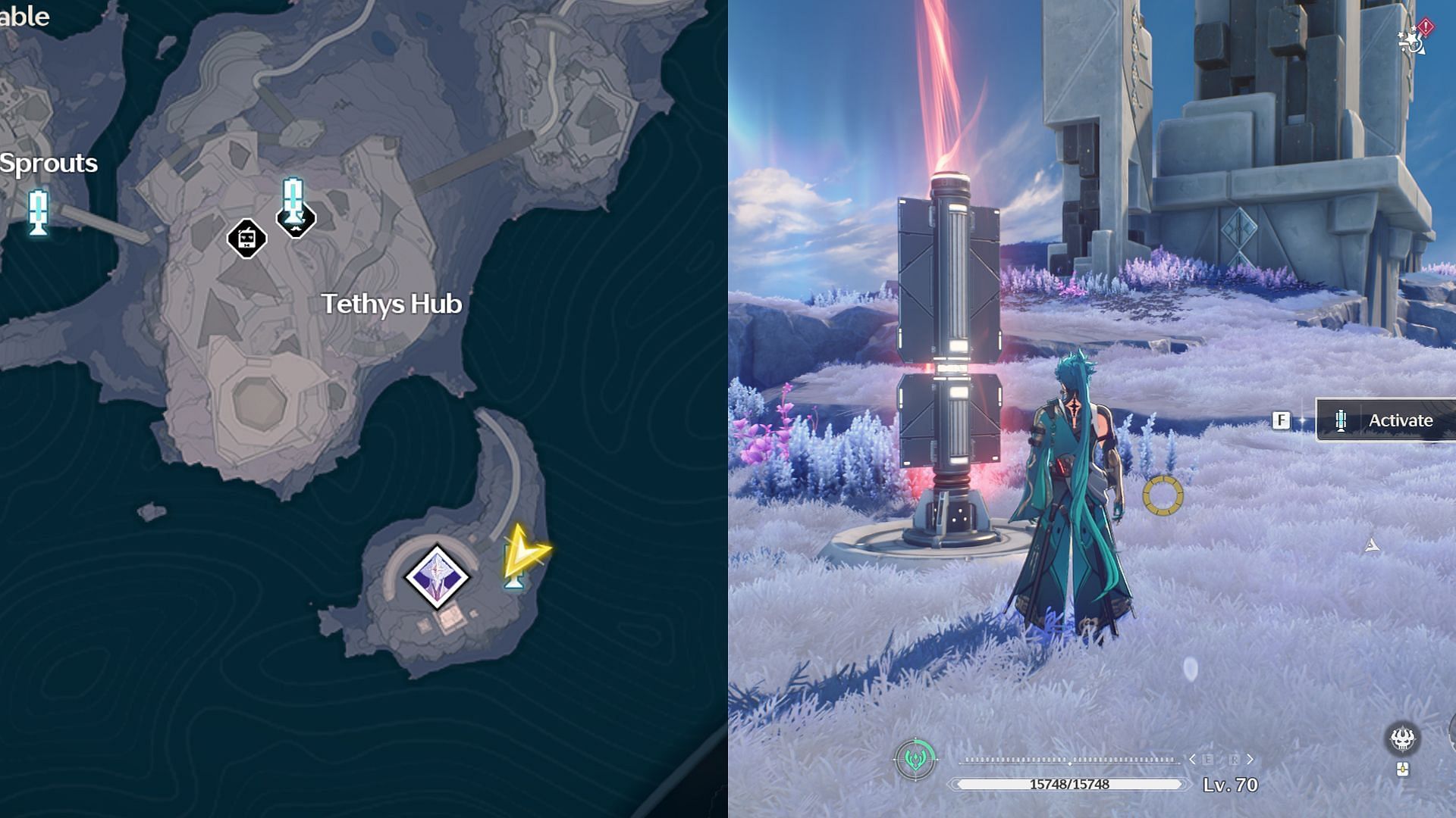 Resonance Beacon #3 in Tethys Hub (Image via Kuro Games)