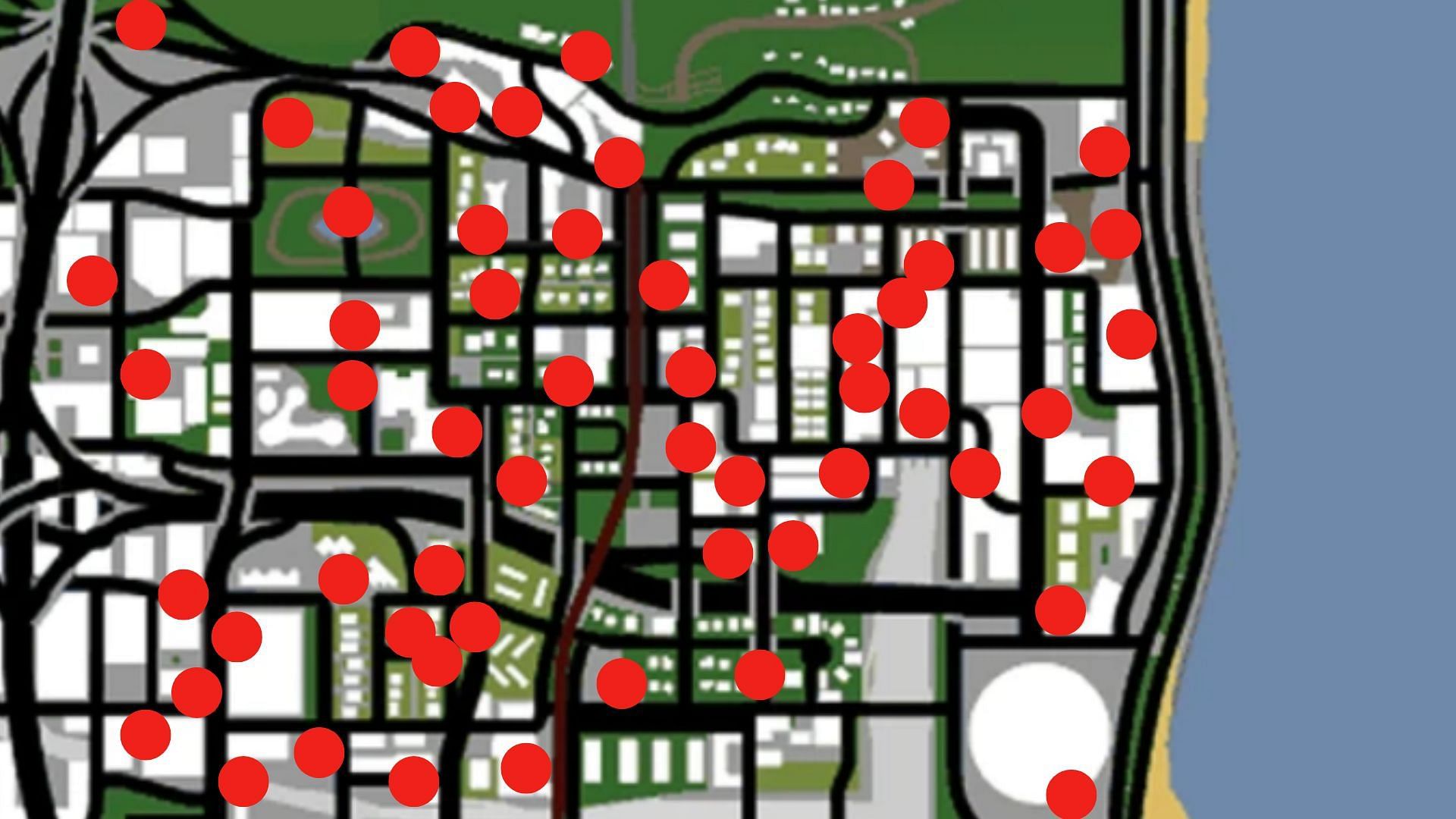 All San Andreas Graffiti locations 1/4 (Image via Rockstar Games || GTA Wiki)