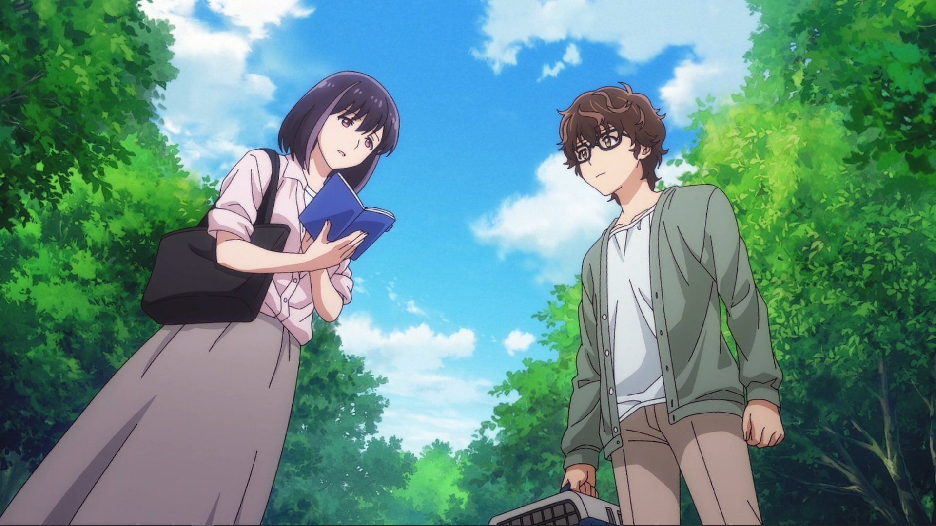 Rika and Takuya as seen in the anime (image via Ashi Productions)