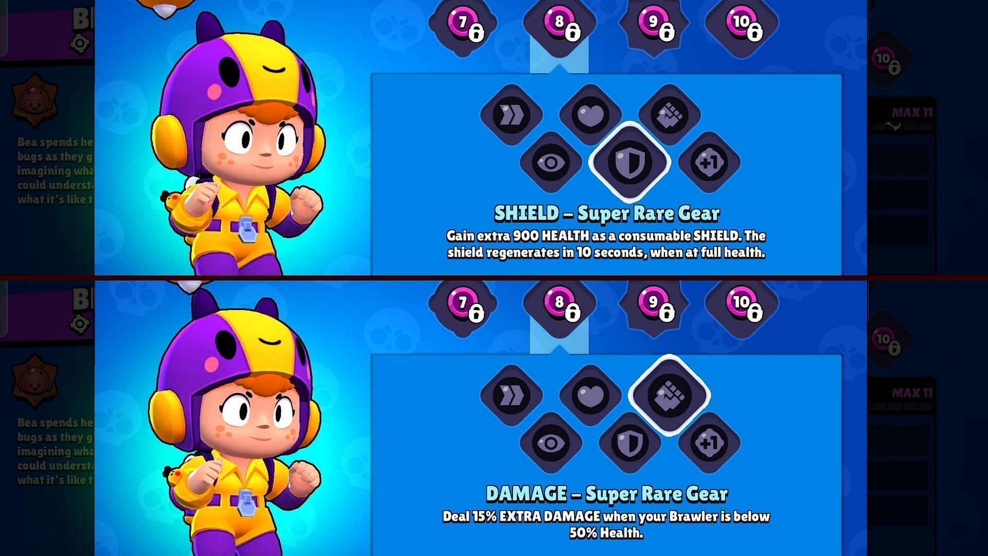 Damage and Shield Gear (Image via Supercell)